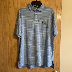 Men's RLX Golf Polo 41st US Senior Open Omaha Country Club Size Large Blue Prep